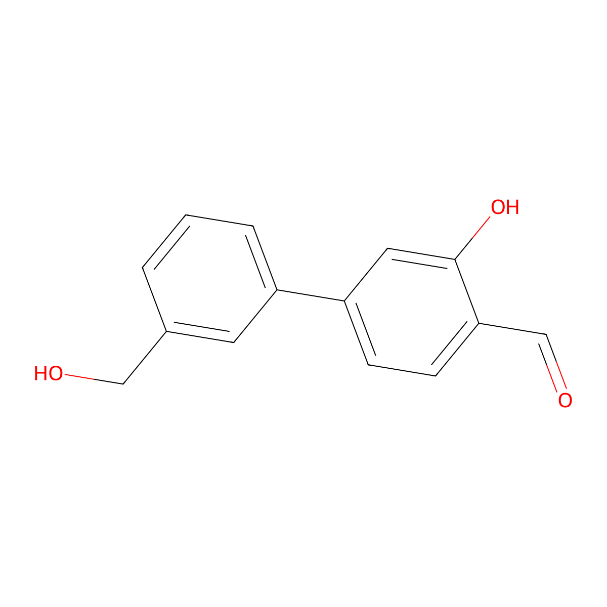 2-Formyl-5-(3-hydroxymethylphenyl)phenol molecular structure, CAS 1261965-70-1