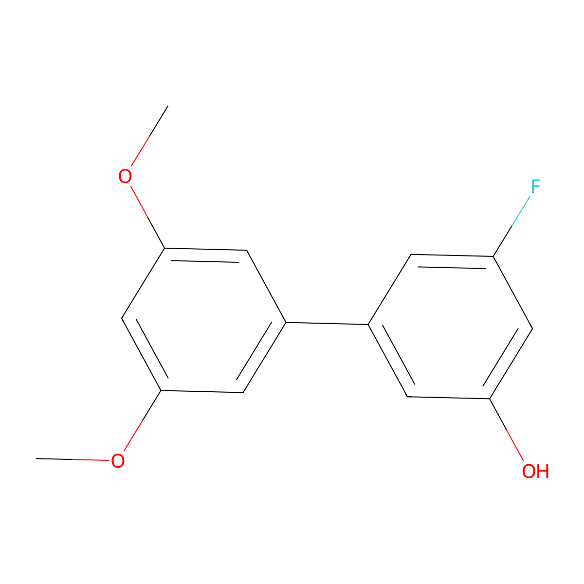 5-(3,5-Dimethoxyphenyl)-3-fluorophenol molecular structure, CAS 1261965-75-6