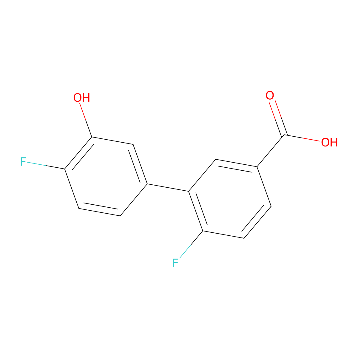 5-(5-Carboxy-2-fluorophenyl)-2-fluorophenol molecular structure, CAS 1261965-82-5