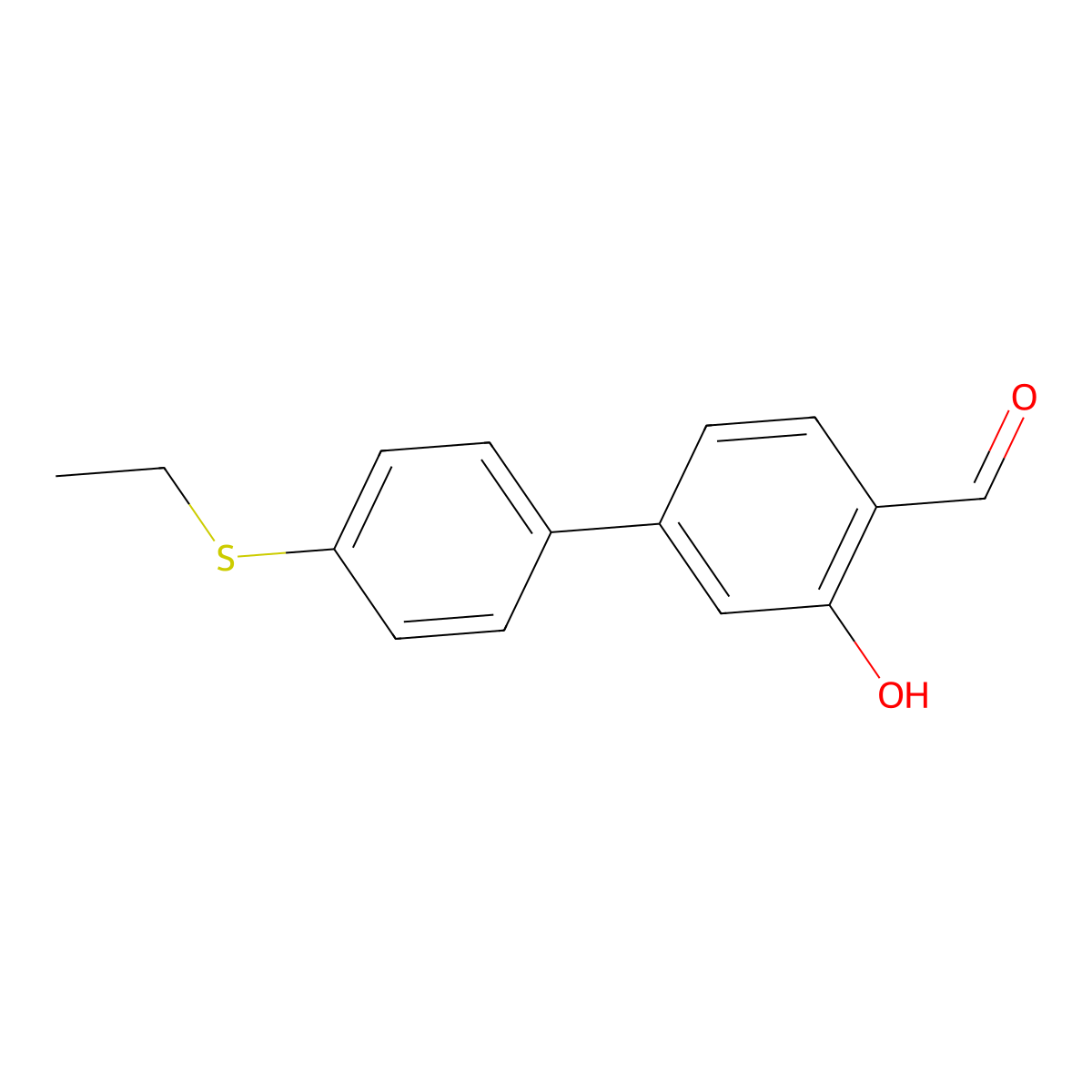 5-(4-Ethylthiophenyl)-2-formylphenol molecular structure, CAS 1261966-61-3