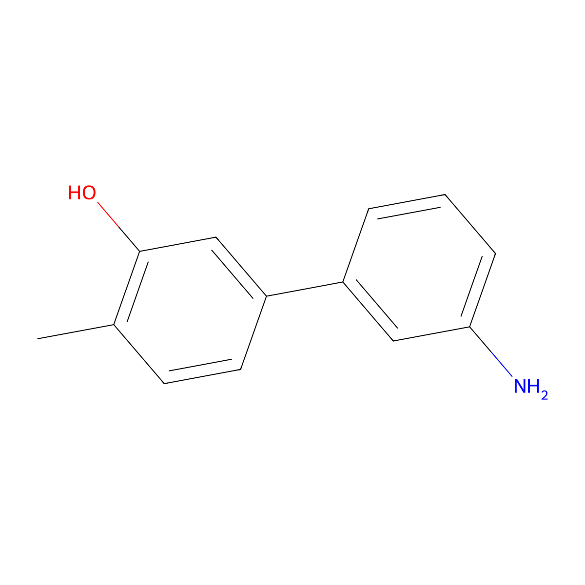 5-(3-Aminophenyl)-2-methylphenol molecular structure, CAS 1261966-67-9