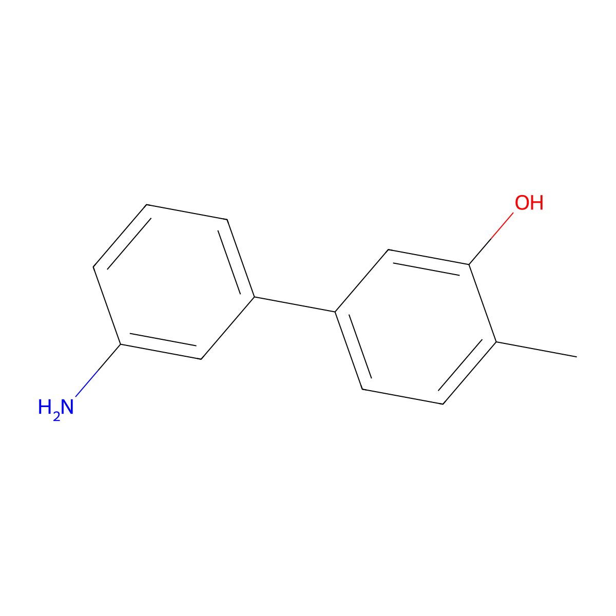 5-(3-Aminophenyl)-2-methylphenol molecular structure, CAS 1261966-67-9