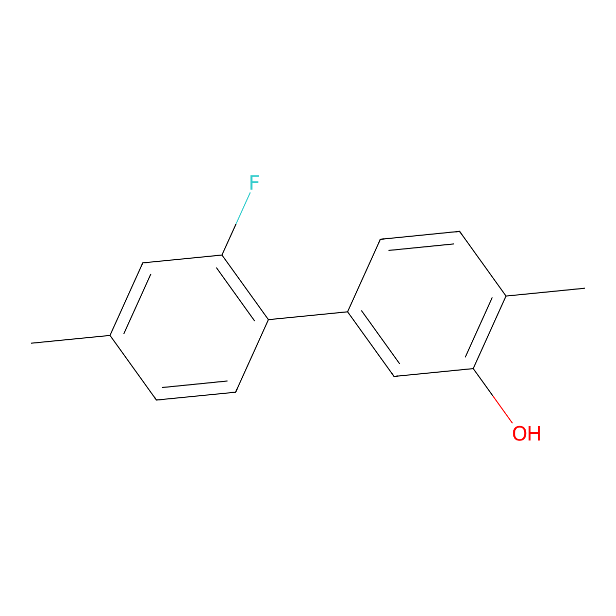 5-(2-Fluoro-4-methylphenyl)-2-methylphenol molecular structure, CAS 1261966-88-4