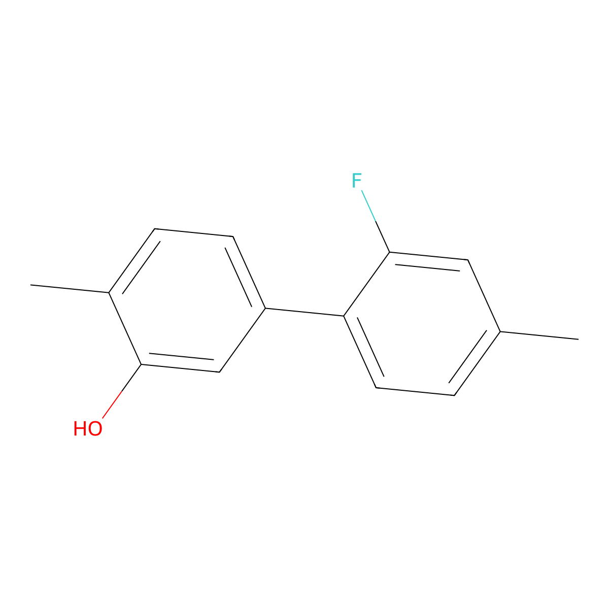 5-(2-Fluoro-4-methylphenyl)-2-methylphenol molecular structure, CAS 1261966-88-4