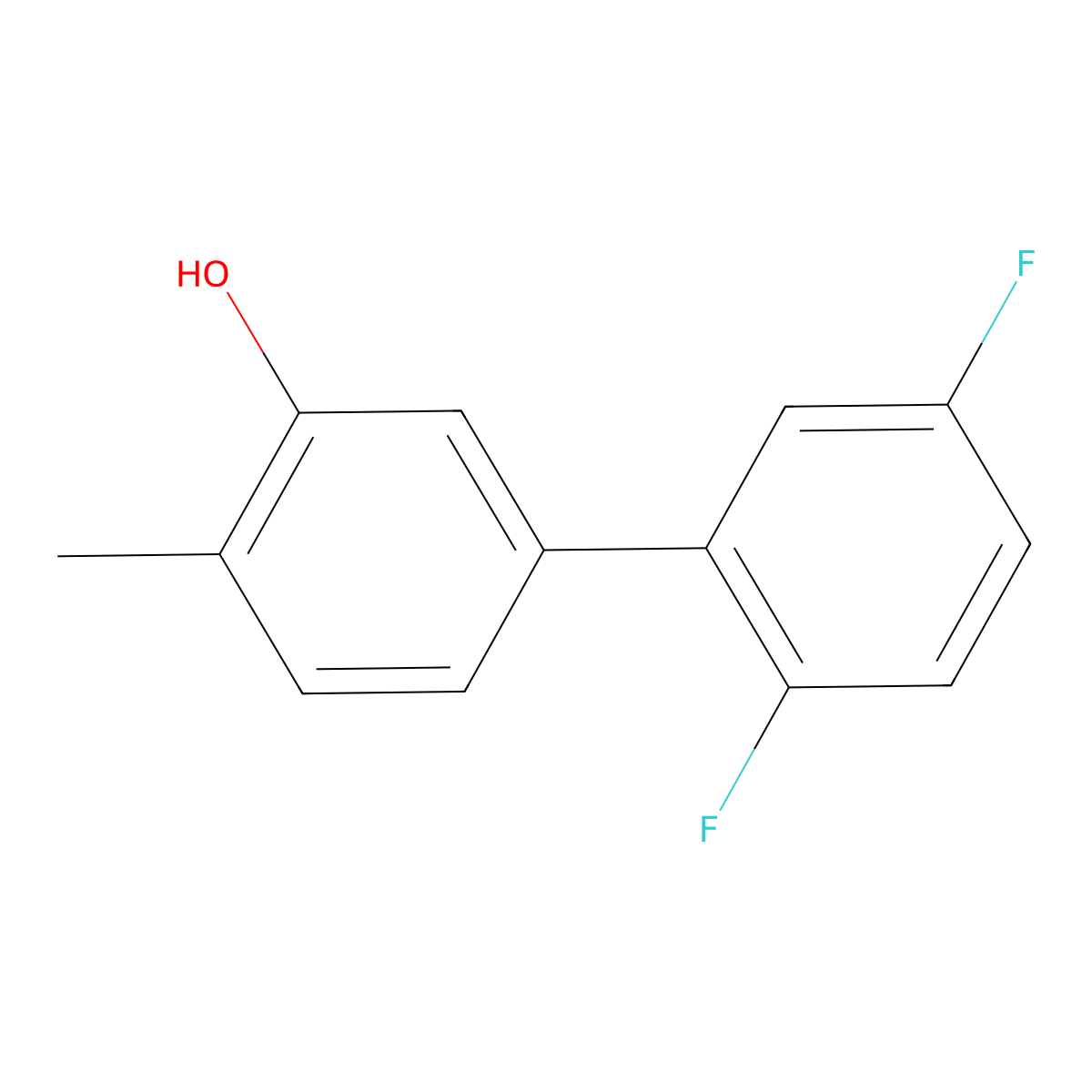 5-(2,5-Difluorophenyl)-2-methylphenol molecular structure, CAS 1261967-05-8