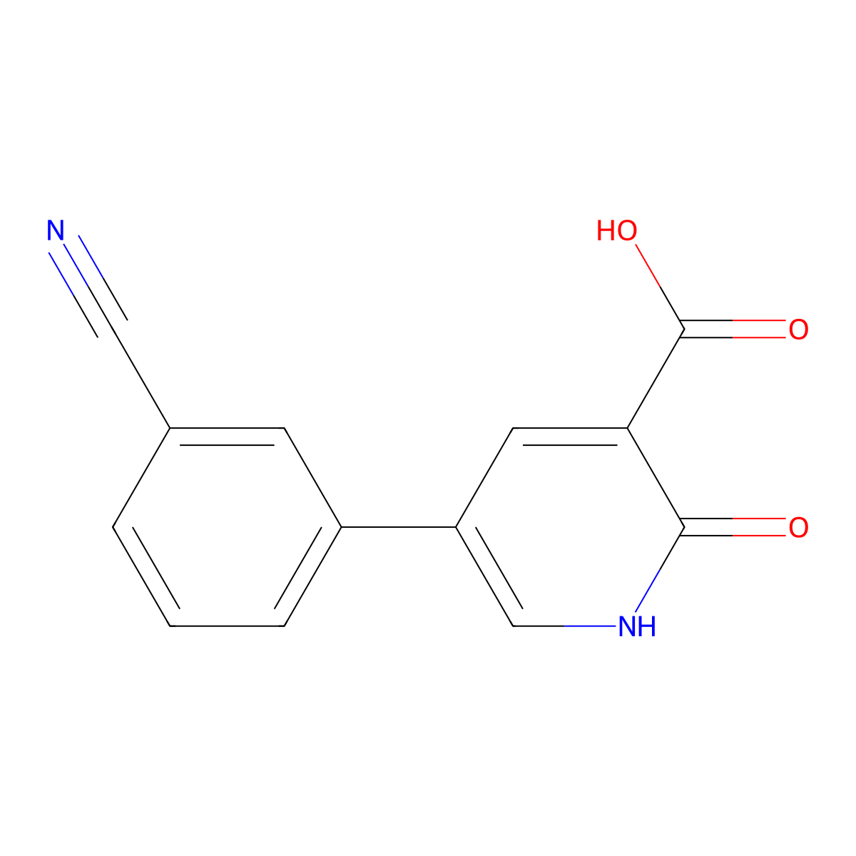 5-(3-Cyanophenyl)-2-hydroxynicotinic acid molecular structure, CAS 1261967-08-1