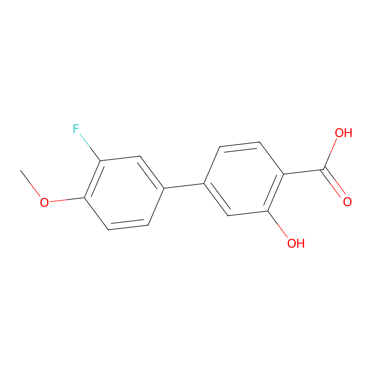 4-(3-Fluoro-4-methoxyphenyl)-2-hydroxybenzoic acid molecular structure, CAS 1261967-12-7