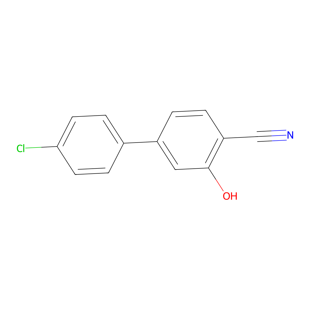 5-(4-Chlorophenyl)-2-cyanophenol molecular structure, CAS 1261967-55-8