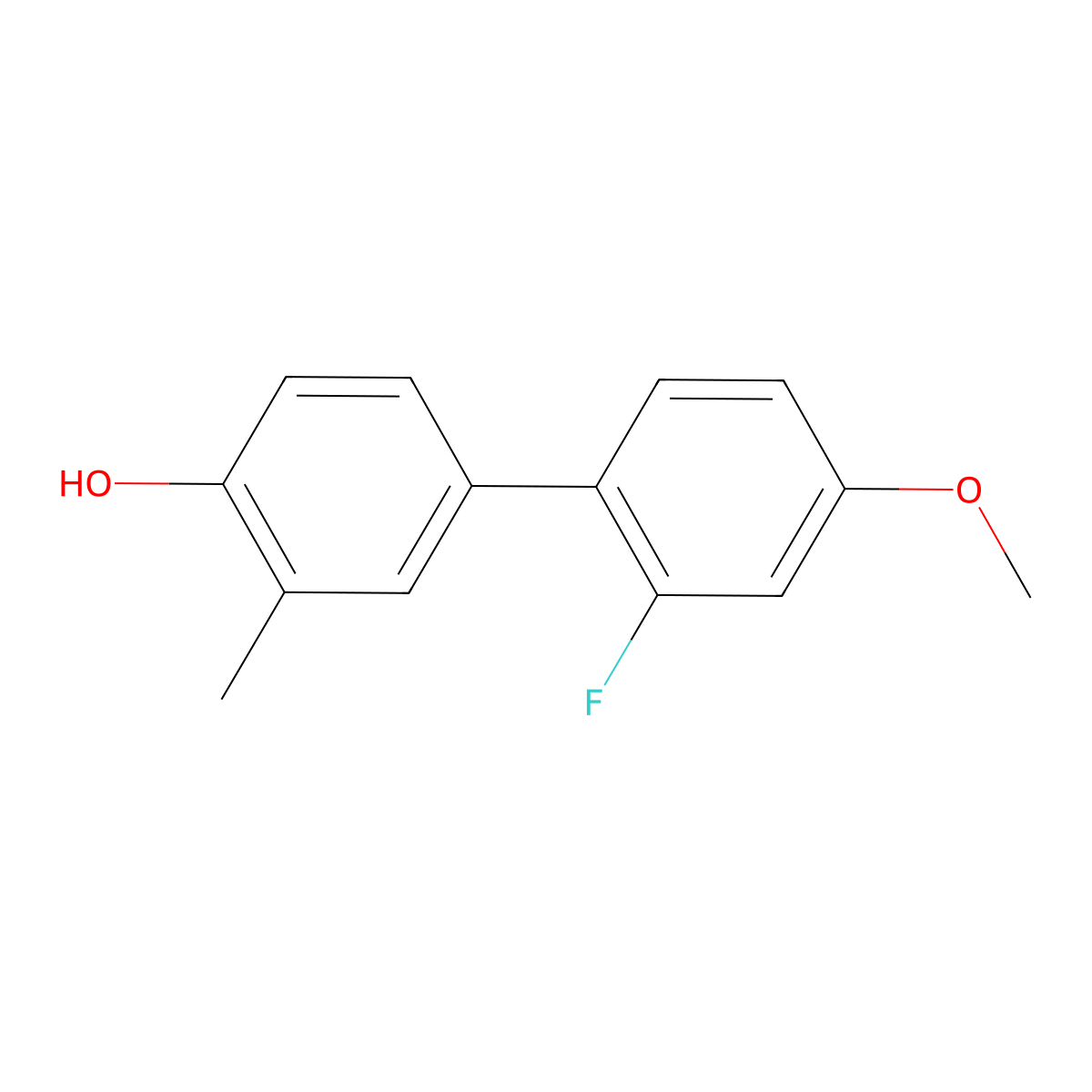 4-(2-Fluoro-4-methoxyphenyl)-2-methylphenol molecular structure, CAS 1261967-59-2