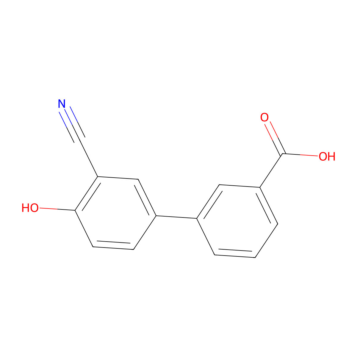 4-(3-Carboxyphenyl)-2-cyanophenol molecular structure, CAS 1261967-69-4