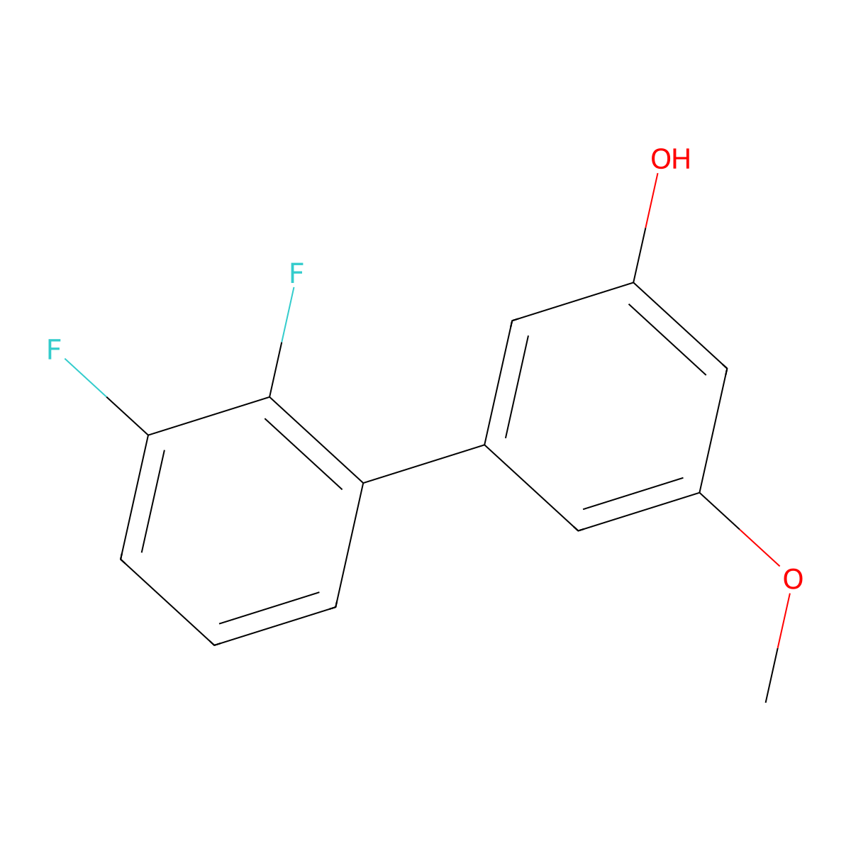 2',3'-Difluoro-5-methoxy[1,1'-biphenyl]-3-ol molecular structure, CAS 1261967-77-4