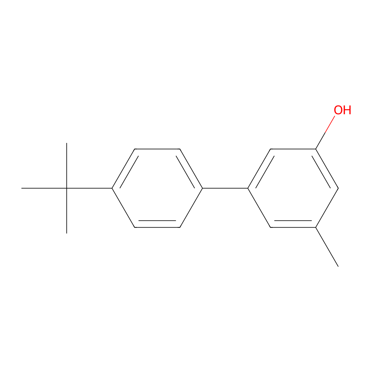 3-Methyl-5-(4-T-butylphenyl)phenol molecular structure, CAS 1261967-85-4