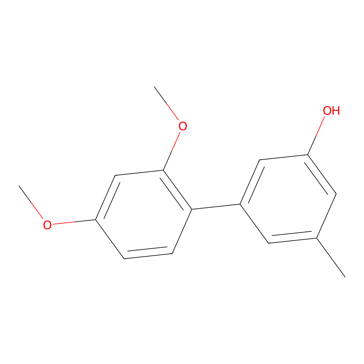 5-(2,4-Dimethoxyphenyl)-3-methylphenol molecular structure, CAS 1261967-90-1