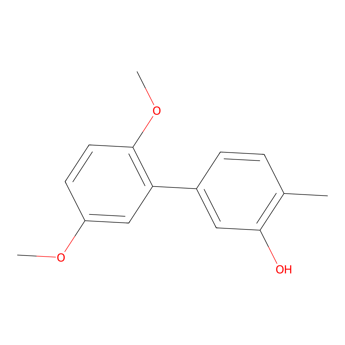 5-(2,5-Dimethoxyphenyl)-2-methylphenol molecular structure, CAS 1261967-98-9
