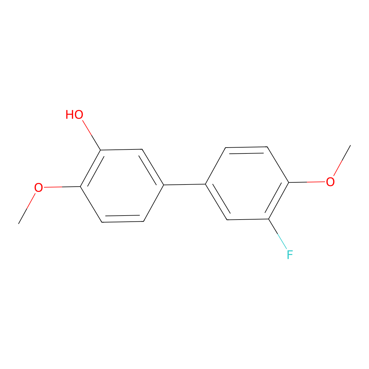 5-(3-Fluoro-4-methoxyphenyl)-2-methoxyphenol molecular structure, CAS 1261968-07-3