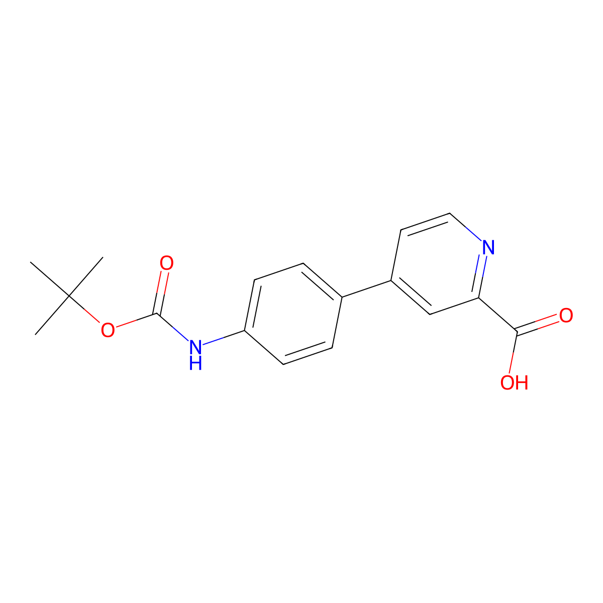 4-(4-BOC-Aminophenyl)picolinic acid molecular structure, CAS 1261968-09-5
