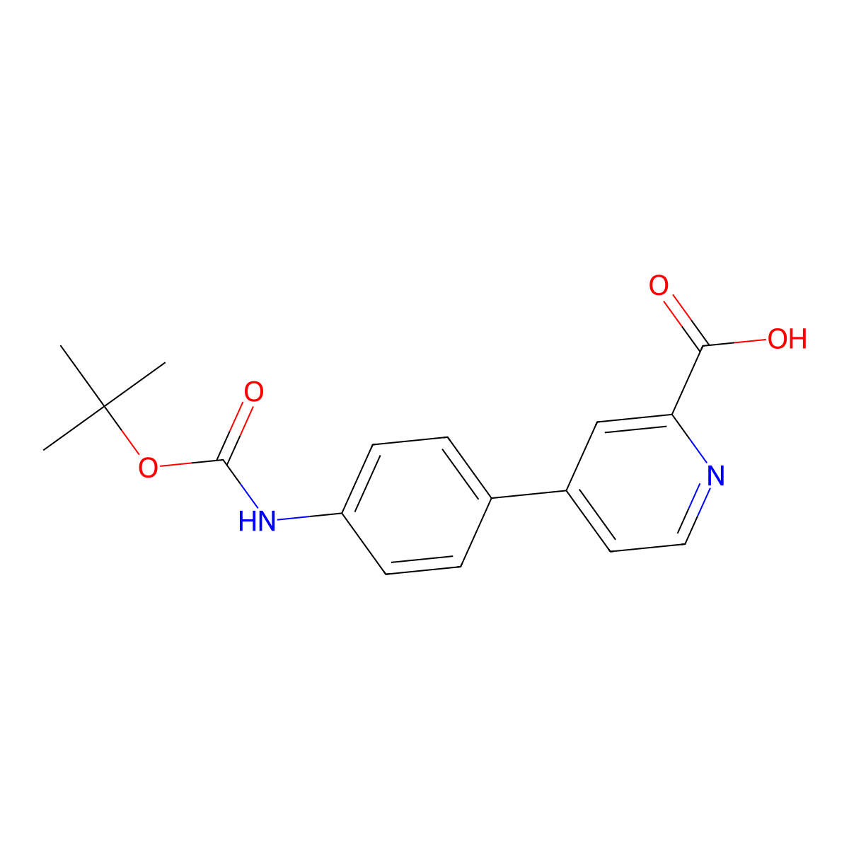 4-(4-BOC-Aminophenyl)picolinic acid molecular structure, CAS 1261968-09-5