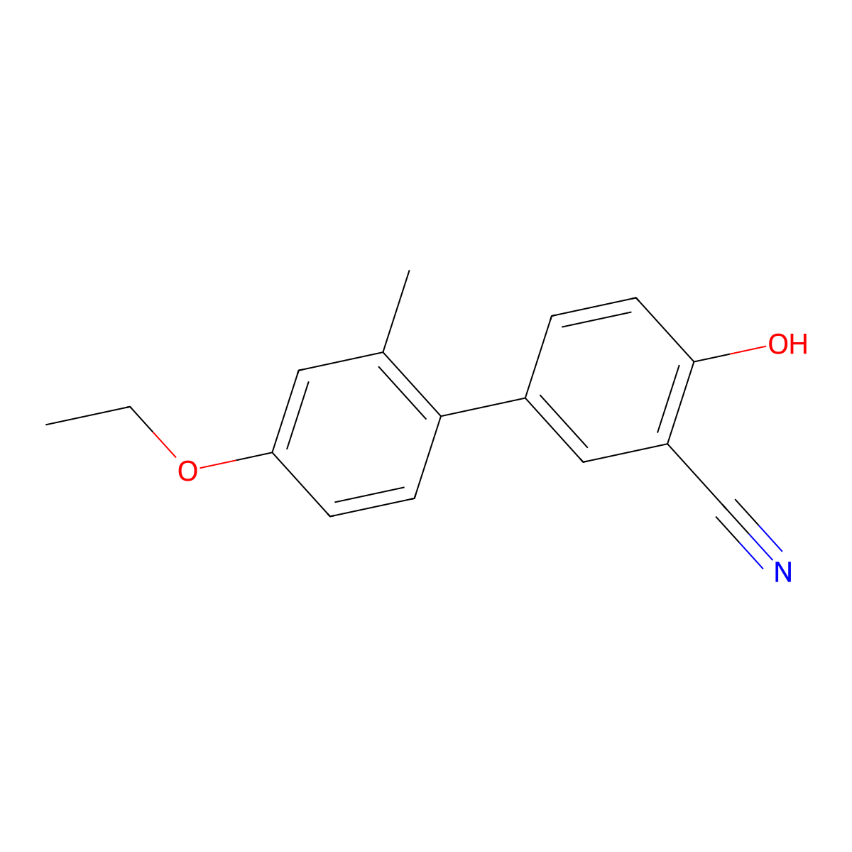 2-Cyano-4-(4-ethoxy-2-methylphenyl)phenol molecular structure, CAS 1261968-40-4
