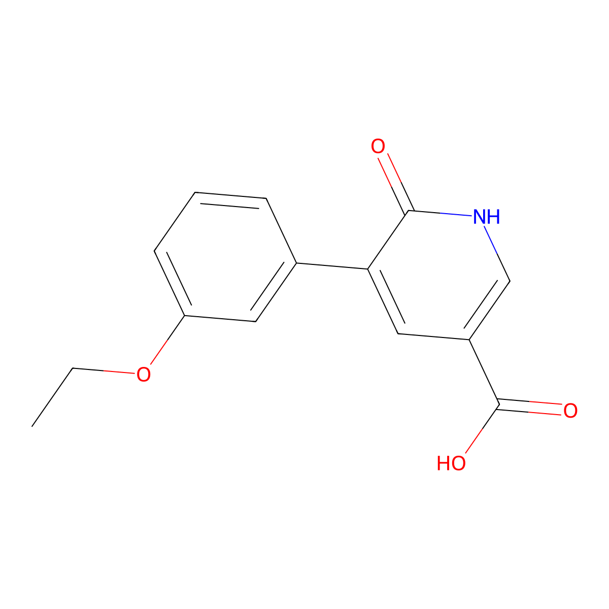 5-(3-Ethoxyphenyl)-6-hydroxynicotinic acid molecular structure, CAS 1261969-14-5