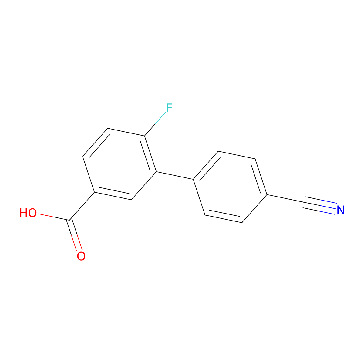 3-(4-Cyanophenyl)-4-fluorobenzoic acid molecular structure, CAS 1261969-32-7