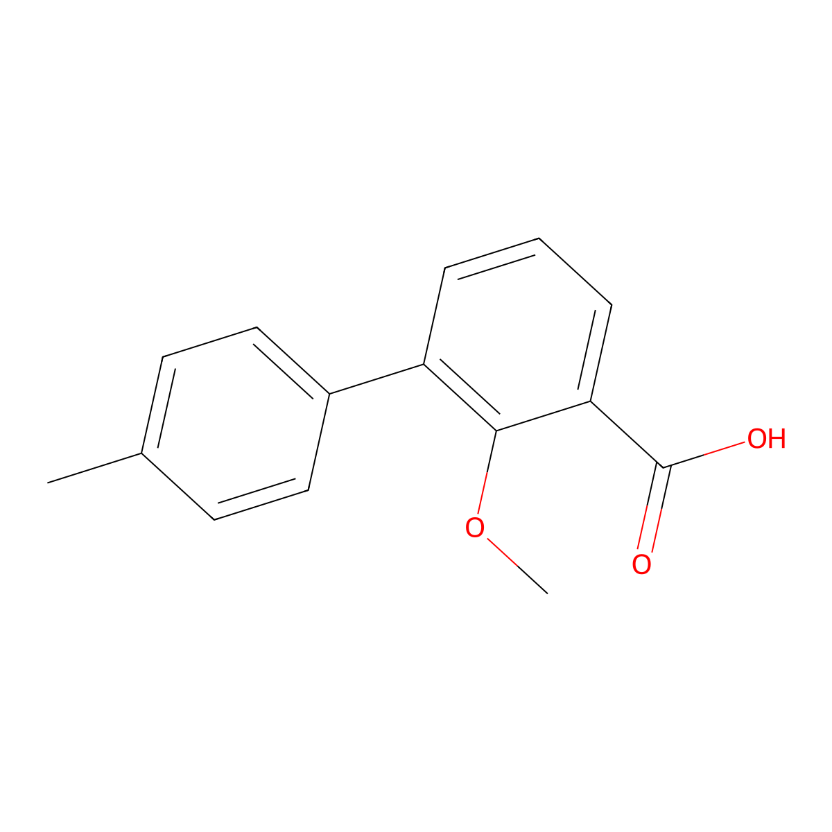 2-Methoxy-3-(4-methylphenyl)benzoic acid molecular structure, CAS 1261969-47-4