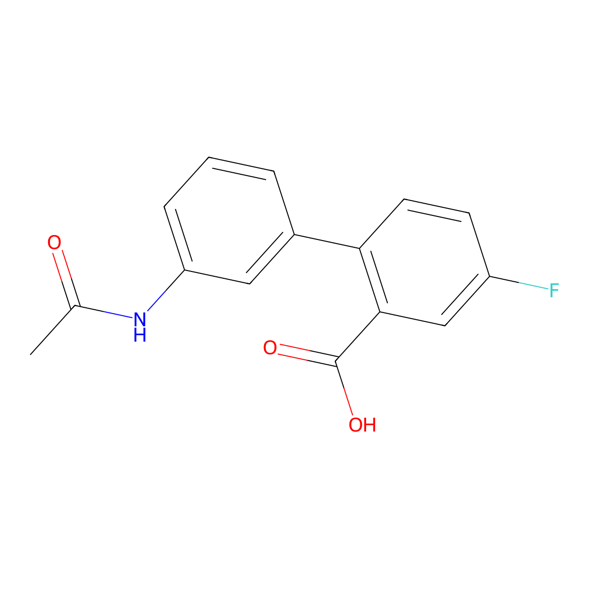 2-(3-Acetylaminophenyl)-5-fluorobenzoic acid molecular structure, CAS 1261969-52-1