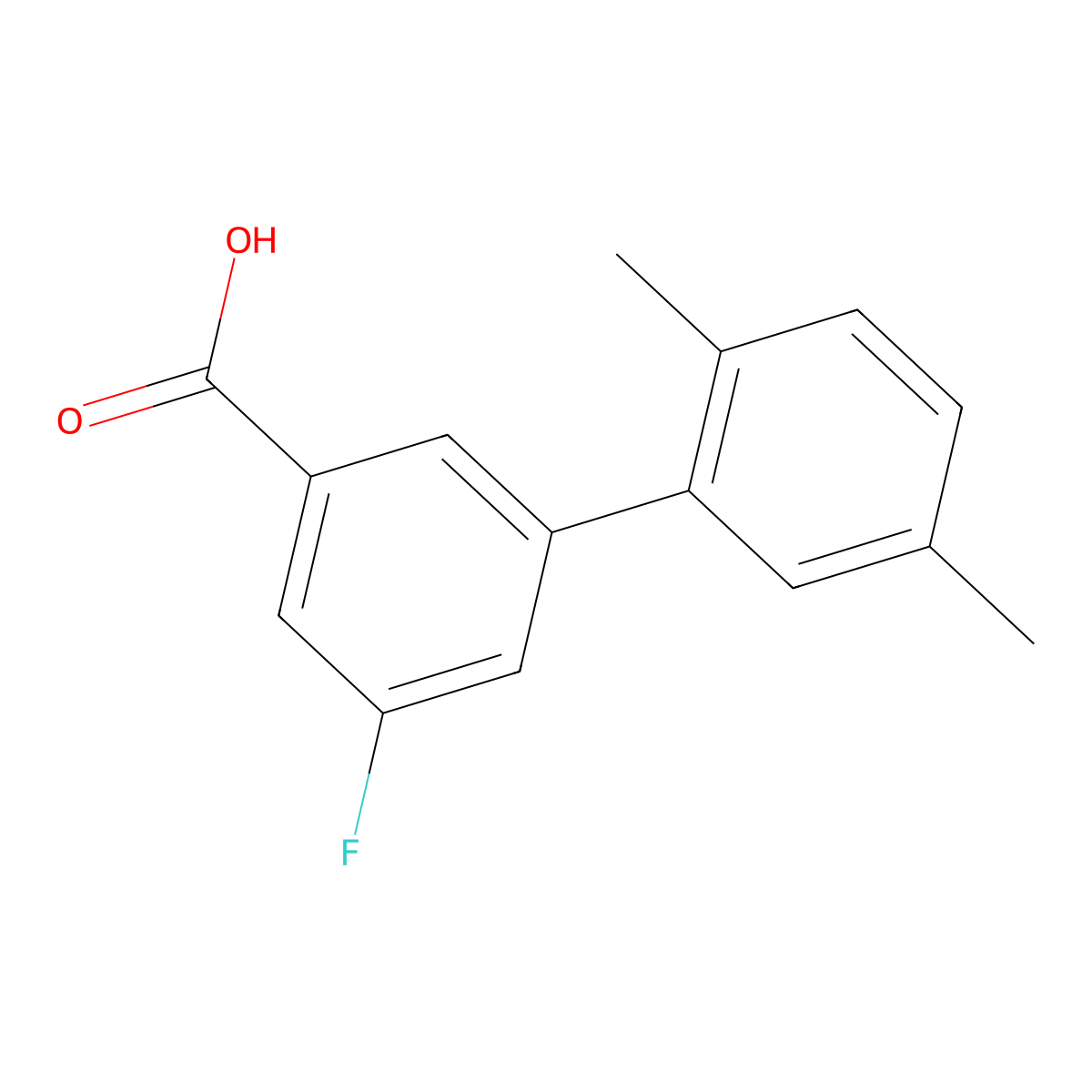 3-(2,5-Dimethylphenyl)-5-fluorobenzoic acid molecular structure, CAS 1261969-56-5