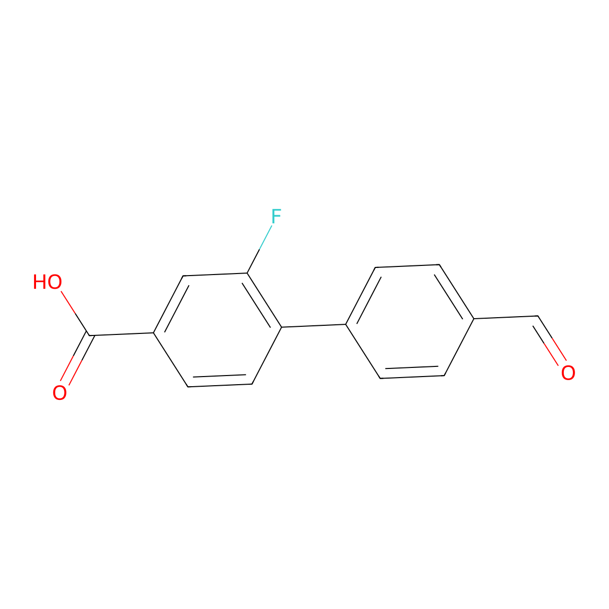 3-Fluoro-4-(4-formylphenyl)benzoic acid molecular structure, CAS 1261969-57-6