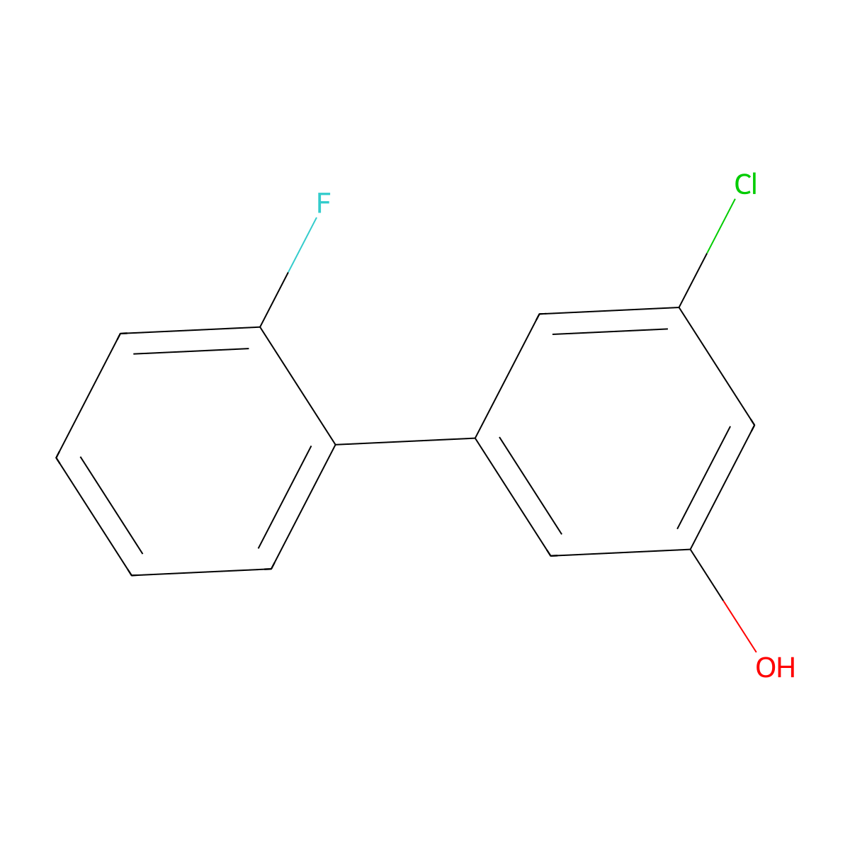 3-Chloro-5-(2-fluorophenyl)phenol molecular structure, CAS 1261969-58-7