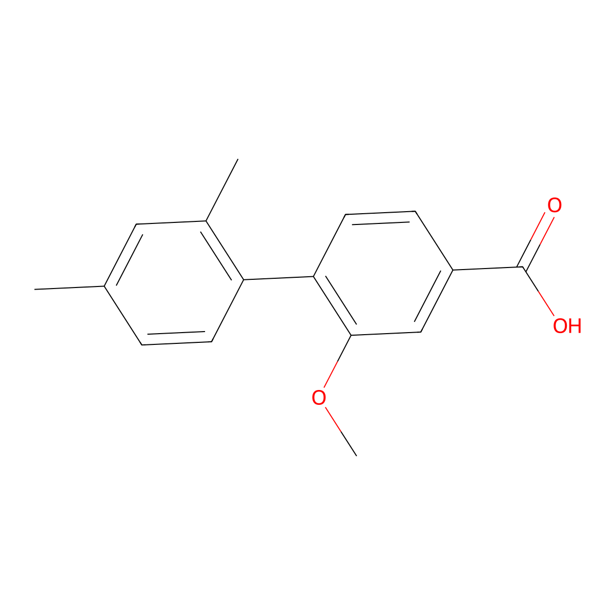 4-(2,4-Dimethylphenyl)-3-methoxybenzoic acid molecular structure, CAS 1261969-61-2