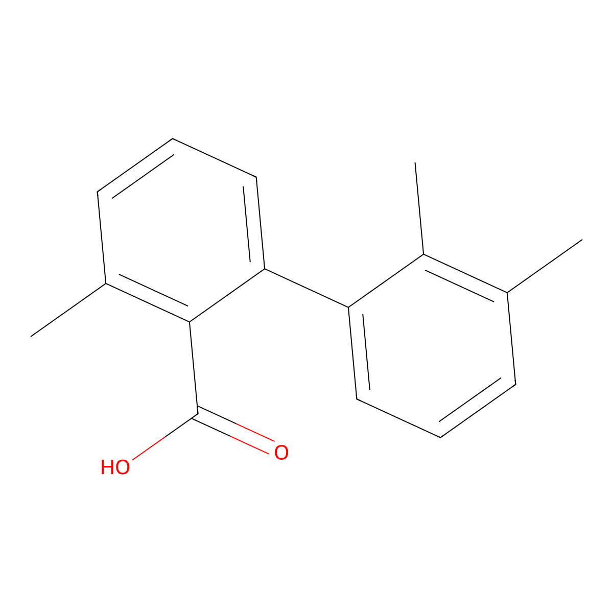 2-(2,3-Dimethylphenyl)-6-methylbenzoic acid molecular structure, CAS 1261969-63-4