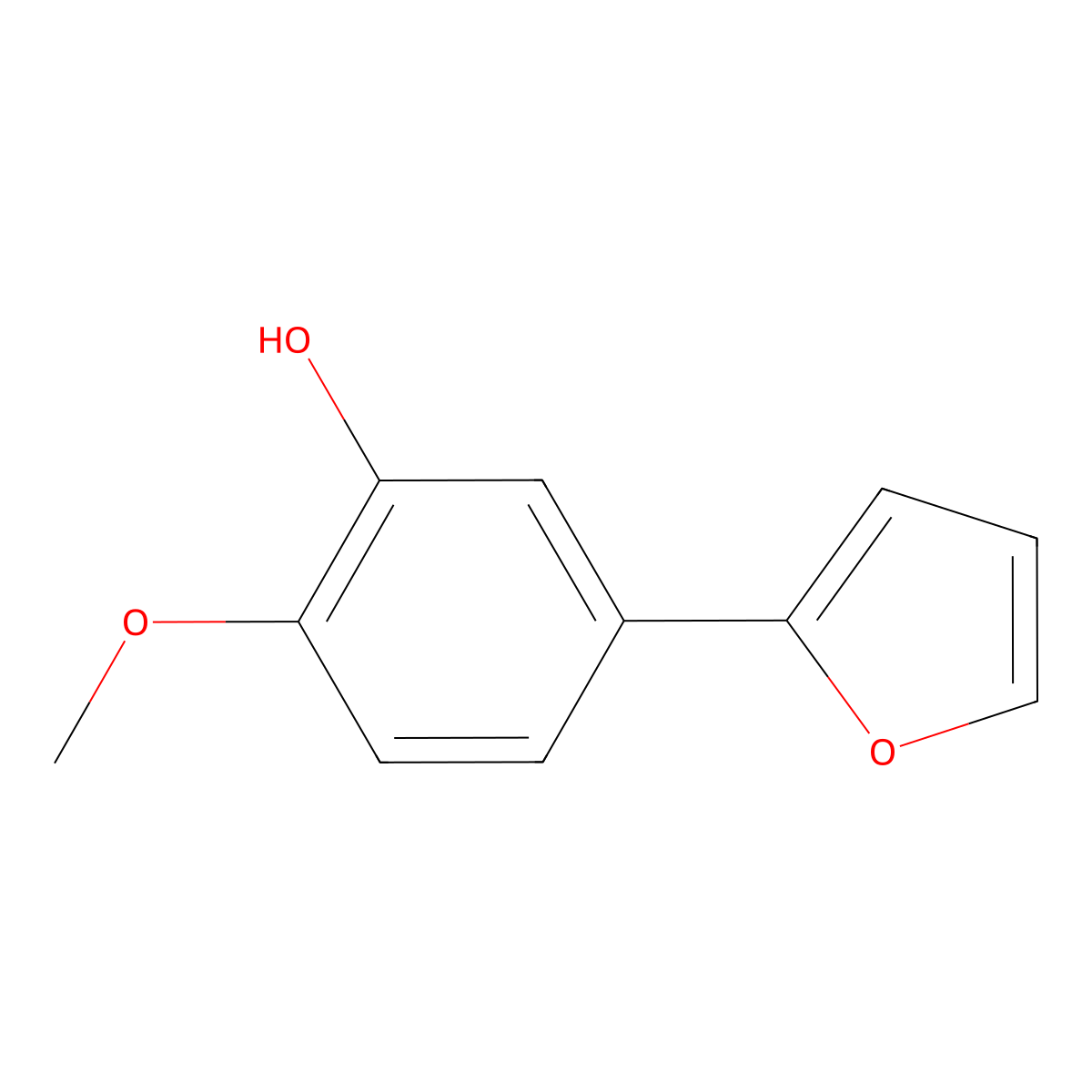 5-(Furan-2-YL)-2-methoxyphenol molecular structure, CAS 1261969-65-6