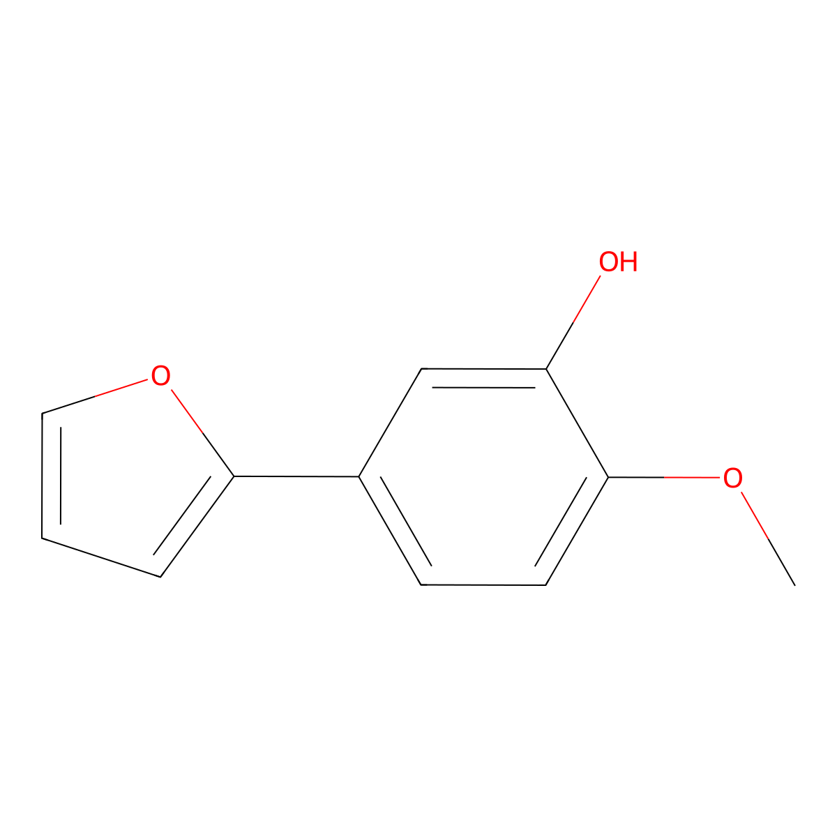 5-(Furan-2-YL)-2-methoxyphenol molecular structure, CAS 1261969-65-6