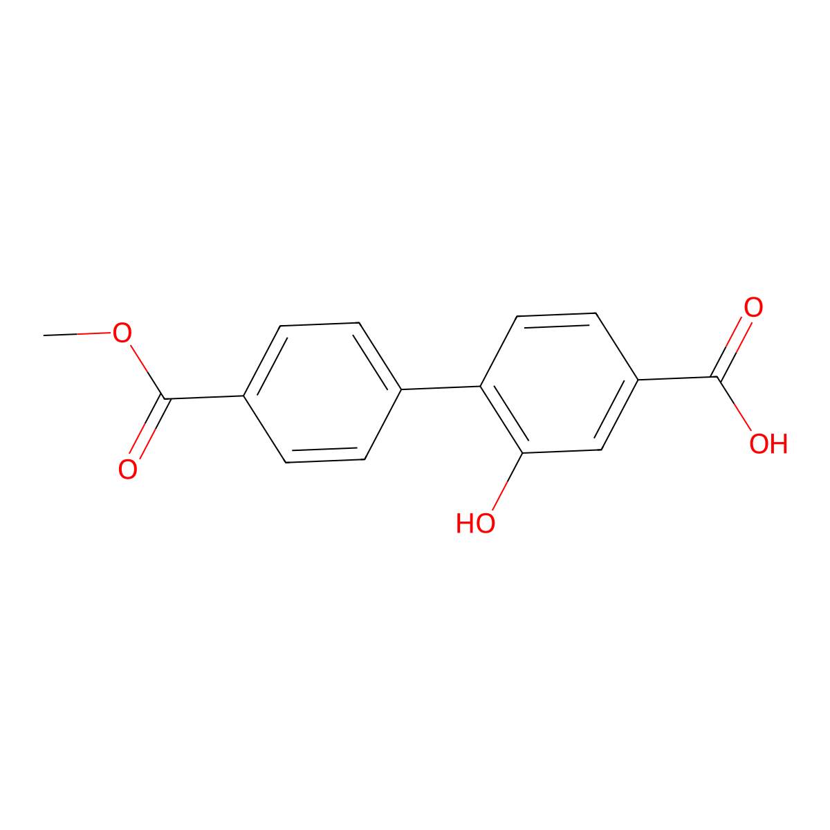 3-Hydroxy-4-(4-methoxycarbonylphenyl)benzoic acid molecular structure, CAS 1261969-67-8