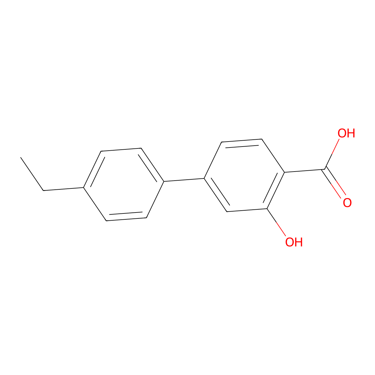 4-(4-Ethylphenyl)-2-hydroxybenzoic acid molecular structure, CAS 1261969-72-5