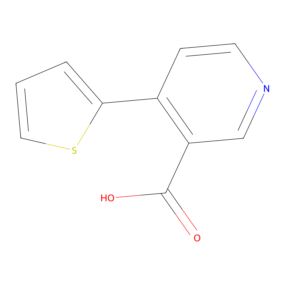 4-(Thiophen-2-YL)nicotinic acid molecular structure, CAS 1261970-02-8