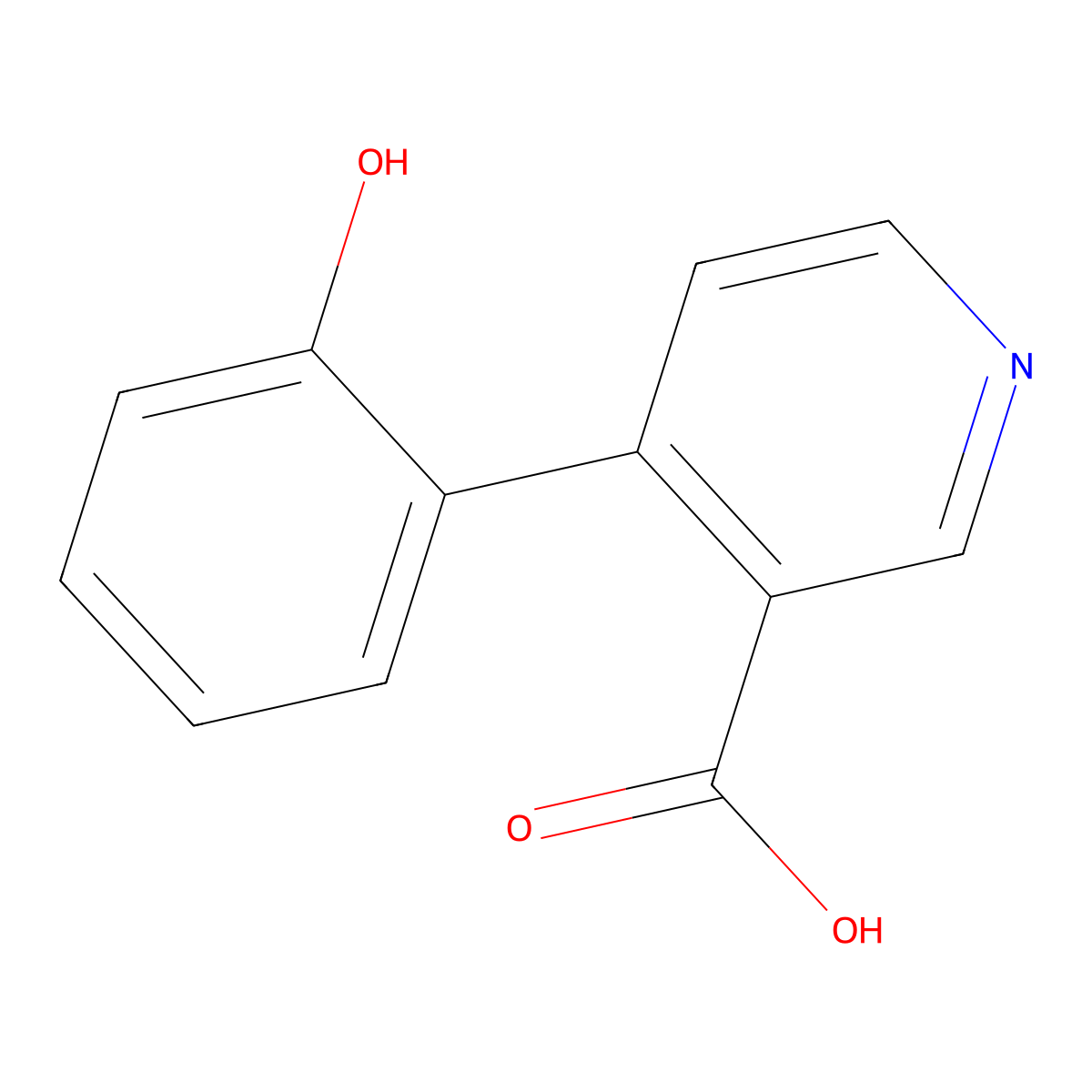 4-(2-Hydroxyphenyl)nicotinic acid molecular structure, CAS 1261970-05-1
