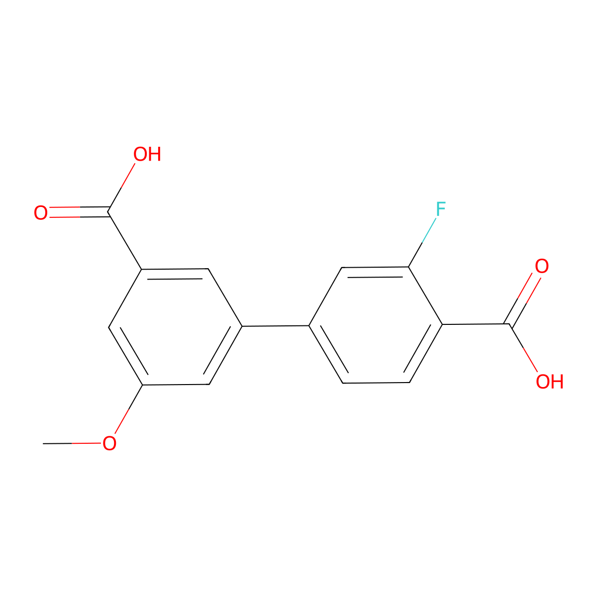 3-(4-Carboxy-3-fluorophenyl)-5-methoxybenzoic acid molecular structure, CAS 1261970-06-2