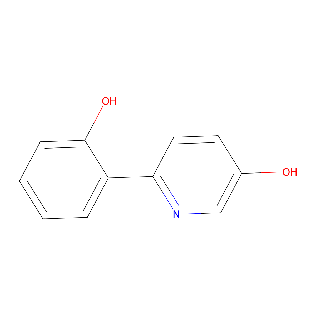 6-(2-Hydroxyphenyl)pyridin-3-ol molecular structure, CAS 1261970-09-5
