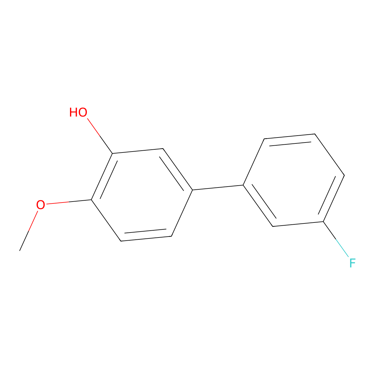 5-(3-Fluorophenyl)-2-methoxyphenol molecular structure, CAS 1261970-12-0