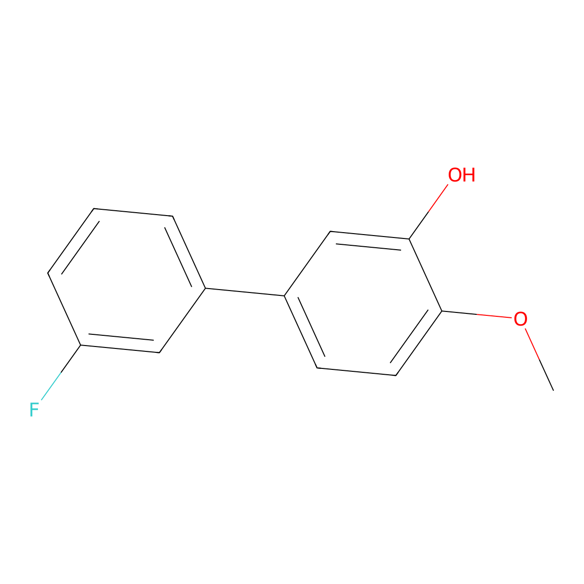 5-(3-Fluorophenyl)-2-methoxyphenol molecular structure, CAS 1261970-12-0