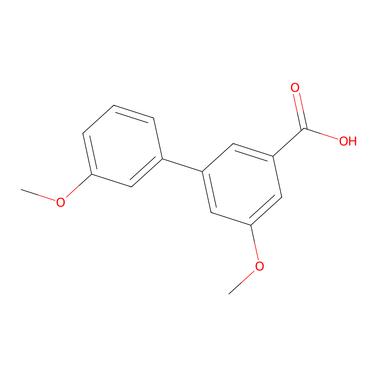 5-Methoxy-3-(3-methoxyphenyl)benzoic acid molecular structure, CAS 1261970-38-0