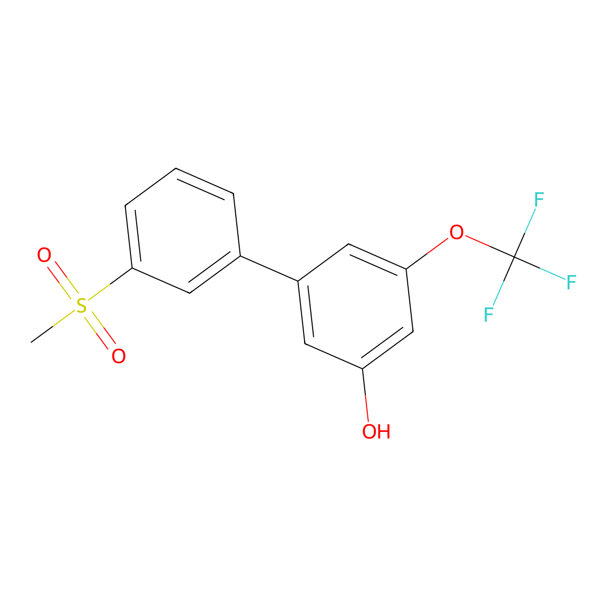 5-(3-Methylsulfonylphenyl)-3-trifluoromethoxyphenol molecular structure, CAS 1261970-54-0