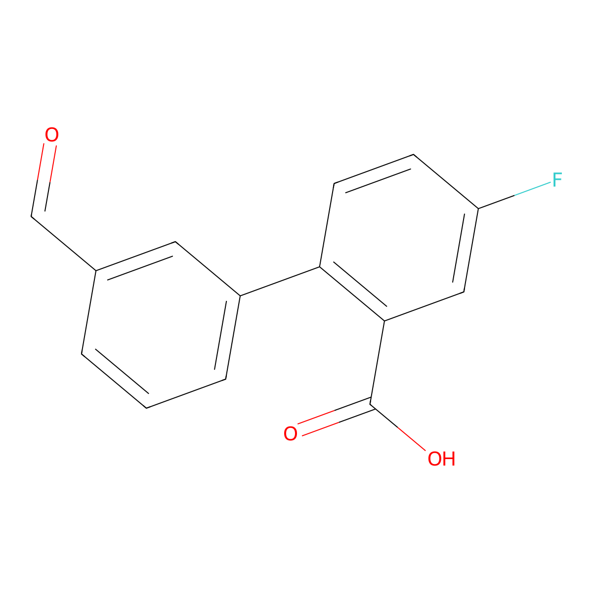5-Fluoro-2-(3-formylphenyl)benzoic acid molecular structure, CAS 1261970-87-9