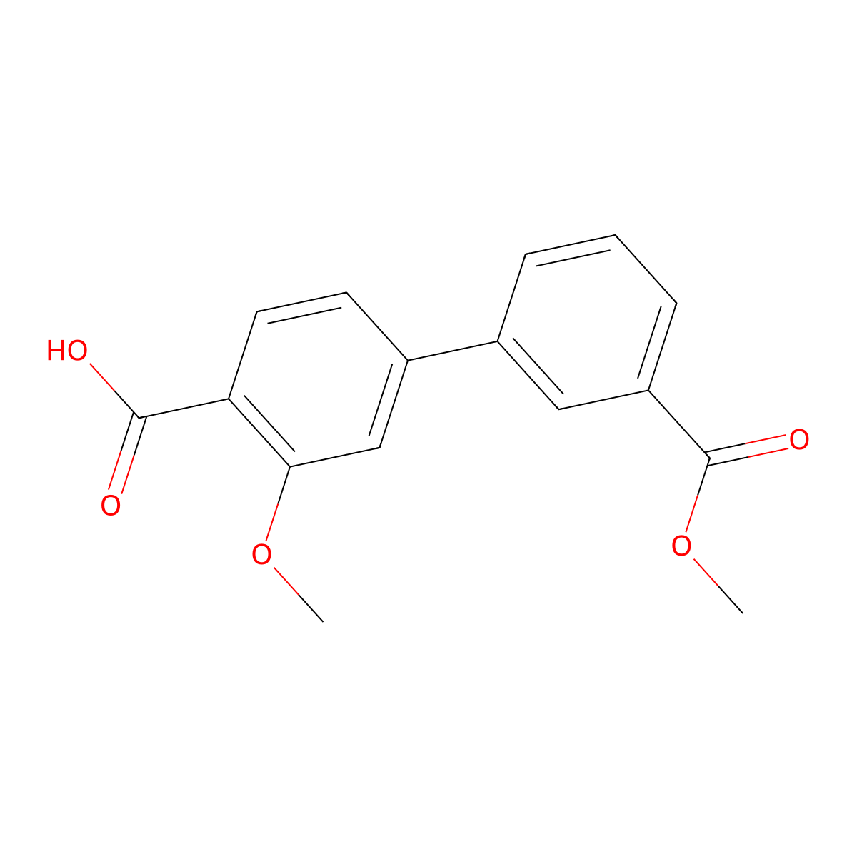 4-(3-Methoxycarbonylphenyl)-2-methoxybenzoic acid molecular structure, CAS 1261970-93-7