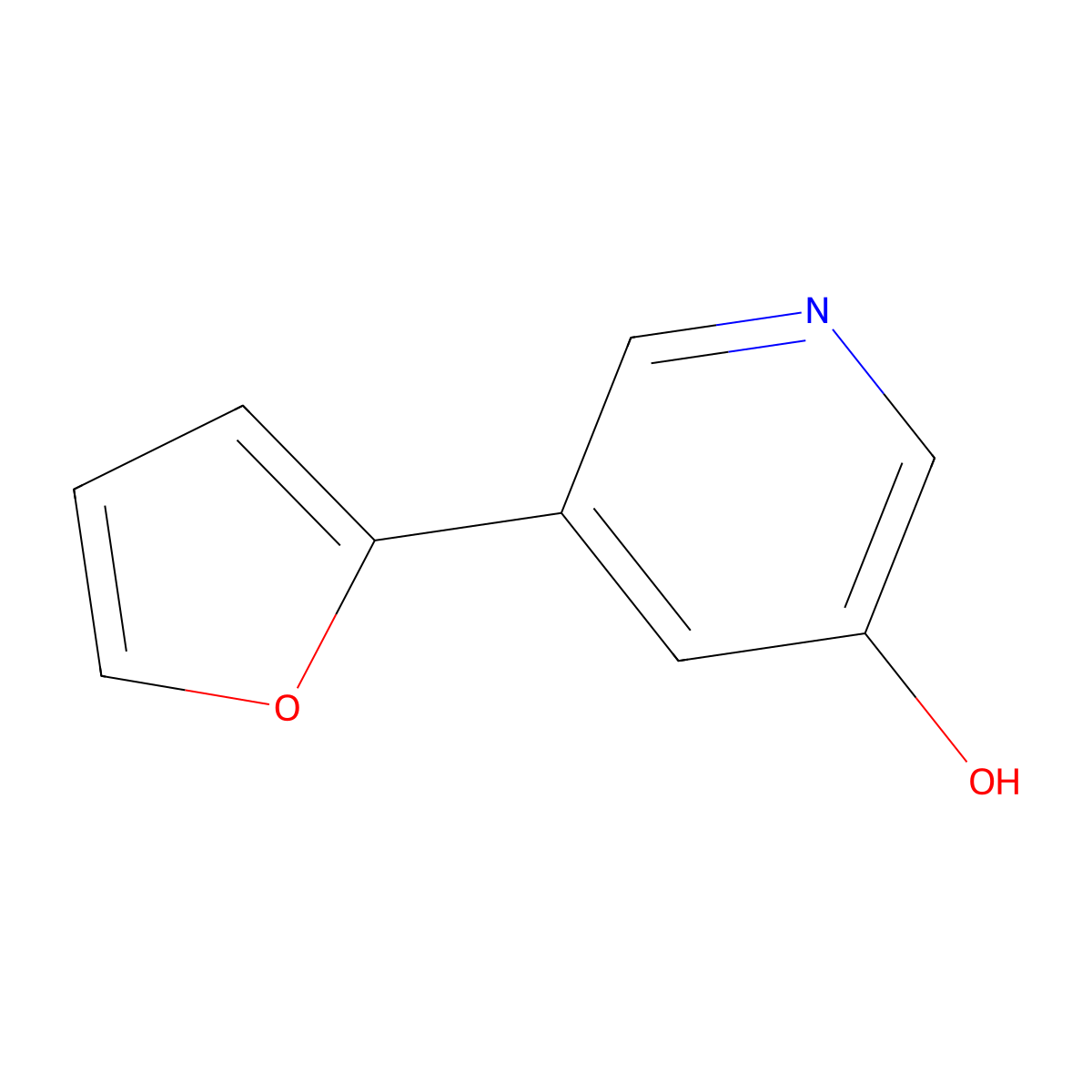 5-(Furan-2-yl)pyridin-3-ol molecular structure, CAS 1261971-03-2