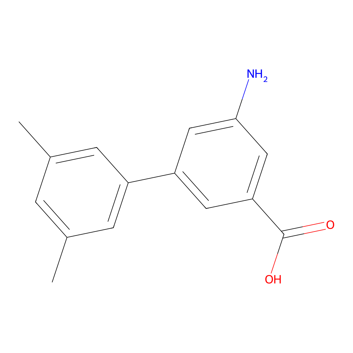 3-Amino-5-(3,5-dimethylphenyl)benzoic acid molecular structure, CAS 1261971-18-9