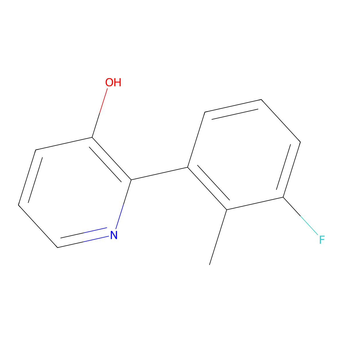 2-(3-Fluoro-2-methylphenyl)pyridin-3-ol molecular structure, CAS 1261971-28-1