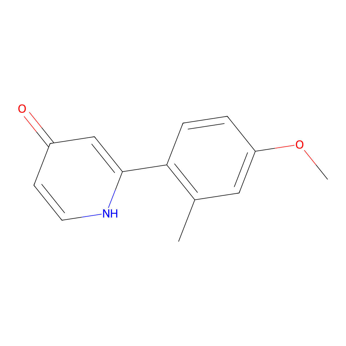 2-(4-Methoxy-2-methylphenyl)pyridin-4(1H)-one molecular structure, CAS 1261971-33-8