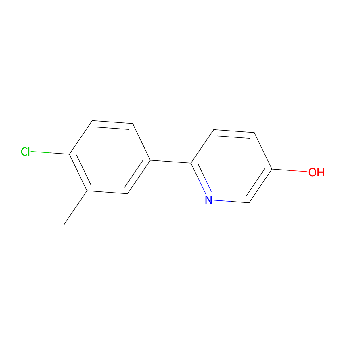 6-(4-Chloro-3-methylphenyl)pyridin-3-ol molecular structure, CAS 1261971-44-1